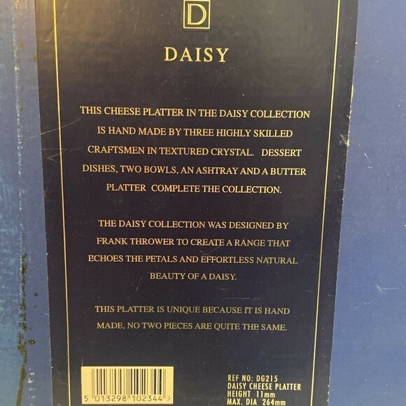 Vintage Dartington Crystal Cheese Plate Hand Made! - Picture 7 of 7